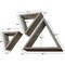 Ekena Millwork Triangle, Open Back, Vintage Farmhouse Shadow Box Shelves, Barnwood Decor Collection, PK3 DECR15SBTROBGY - alternate 4